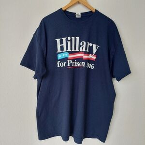 Info Wars Hillary for Prison 2016 T-Shirt Size 2XL
